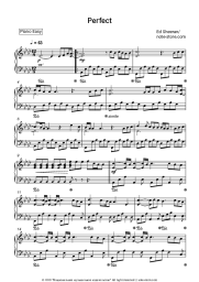 Sheet music, chords Ed Sheeran - Perfect