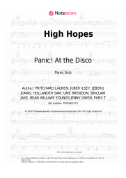 undefined Panic! At the Disco - High Hopes