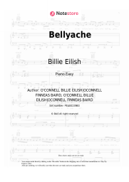 Sheet music, chords Billie Eilish - Bellyache