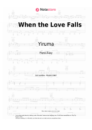 Sheet music, chords Yiruma - When the Love Falls