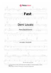 Sheet music, chords Demi Lovato - Fast