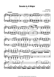 undefined Franz Schubert - Piano Sonata In A, D 664, II. Andante