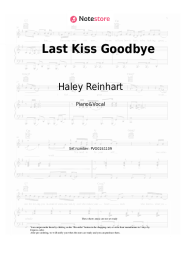 Sheet music, chords Haley Reinhart - Last Kiss Goodbye