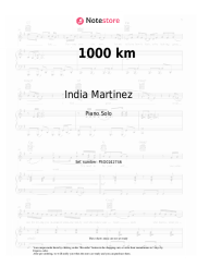 Sheet music, chords India Martinez - 1000 km