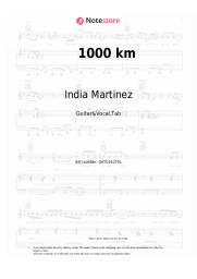 Sheet music, chords India Martinez - 1000 km