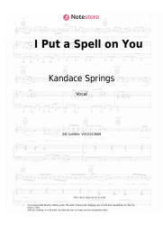 Sheet music, chords Kandace Springs - I Put a Spell on You