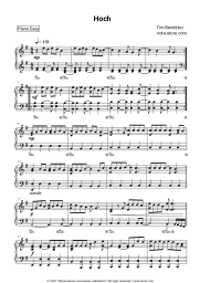 Sheet music, chords Tim Bendzko - Hoch