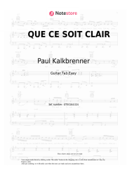 Sheet music, chords Paul Kalkbrenner, Stromae - QUE CE SOIT CLAIR