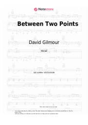 Sheet music, chords David Gilmour, Romany Gilmour - Between Two Points