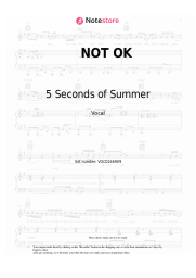 Sheet music, chords 5 Seconds of Summer - NOT OK