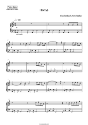 Sheet music, chords Glockenbach, Tom Walker - Home