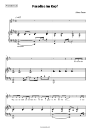Sheet music, chords Alexa Feser - Paradies im Kopf (Akustik Piano Version)