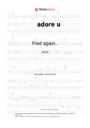 Sheet music, chords Fred again.., Obongjayar - adore u