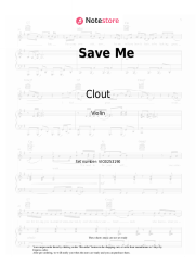 Sheet music, chords Clout - Save Me