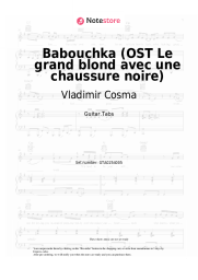 Sheet music, chords Vladimir Cosma, Gheorghe Zamfir - Babouchka (OST Le grand blond avec une chaussure noire)