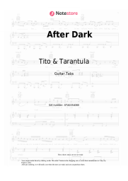 Sheet music, chords Tito & Tarantula - After Dark