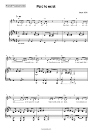 Sheet music, chords brux XTN - Paid to exist