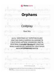 Sheet music, chords Coldplay - Orphans