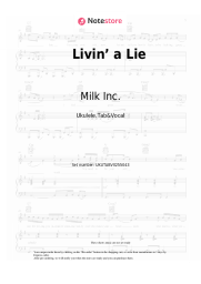 Sheet music, chords Milk Inc. - Livin’ a Lie