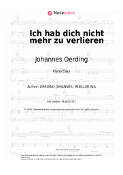 Sheet music, chords Johannes Oerding, Ina Muller - Ich hab dich nicht mehr zu verlieren