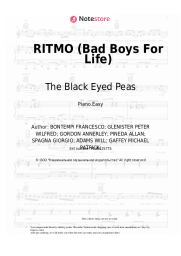 Sheet music, chords The Black Eyed Peas, J Balvin - RITMO (Bad Boys For Life)