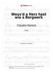 Sheet music, chords Claudia Koreck, Fleischi - Weus'd a Herz hast wia a Bergwerk
