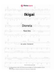 Sheet music, chords Dionela, Loonie - Ikigai
