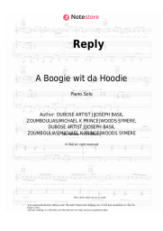 Sheet music, chords A Boogie wit da Hoodie, Lil Uzi Vert - Reply