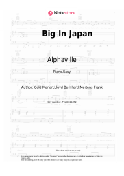 Sheet music, chords Alphaville - Big In Japan