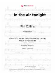 Sheet music, chords Phil Collins - In the air tonight