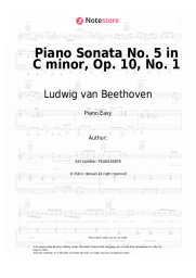 Sheet music, chords Ludwig van Beethoven - Piano Sonata No. 5 in C minor, Op. 10, No. 1