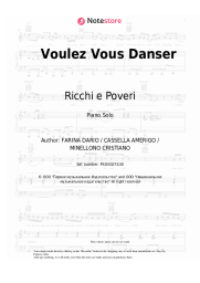 Sheet music, chords Ricchi e Poveri - Voulez Vous Danser