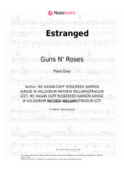 Sheet music, chords Guns N' Roses - Estranged