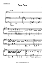 Sheet music, chords Rammstein - Reise, Reise
