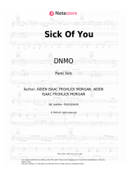Sheet music, chords DNMO, Sub Urban - Sick Of You