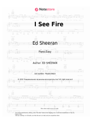 Sheet music, chords Ed Sheeran - I See Fire
