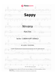 Sheet music, chords Nirvana - Sappy
