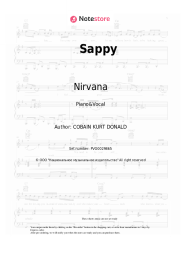 Sheet music, chords Nirvana - Sappy