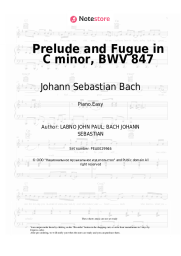 Sheet music, chords Johann Sebastian Bach - Prelude and Fugue in C minor, BWV 847