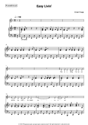 Sheet music, chords Uriah Heep - Easy Livin'