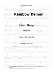 Sheet music, chords Uriah Heep - Rainbow Demon