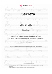 Sheet music, chords Anuel AA, Karol G - Secreto