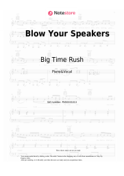 Sheet music, chords Big Time Rush - Blow Your Speakers