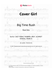 Sheet music, chords Big Time Rush - Cover Girl