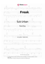 Sheet music, chords Sub Urban, REI AMI - Freak