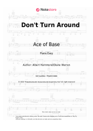 Sheet music, chords Ace of Base - Don't Turn Around