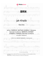 Sheet music, chords Jah Khalib - BRN