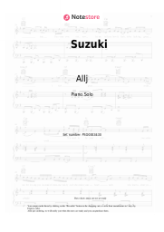 Sheet music, chords Allj - Suzuki