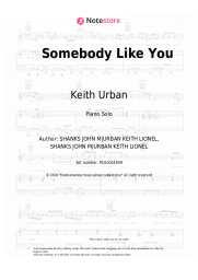 Sheet music, chords Keith Urban - Somebody Like You