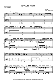 Sheet music, chords KAYEF - Ich würd' lügen